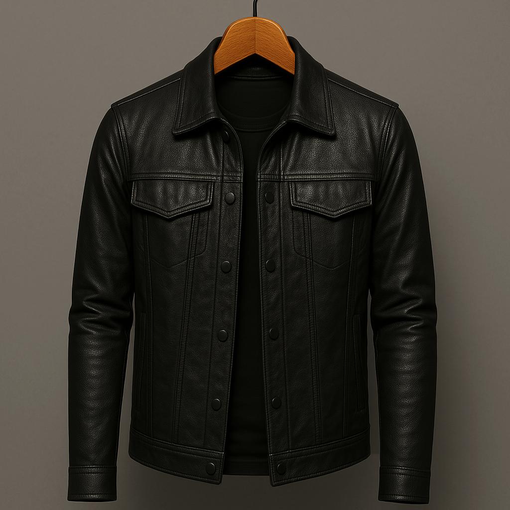 Darius™ | Højkvalitets læderjakke i trendy motorsystil til det perfekte look