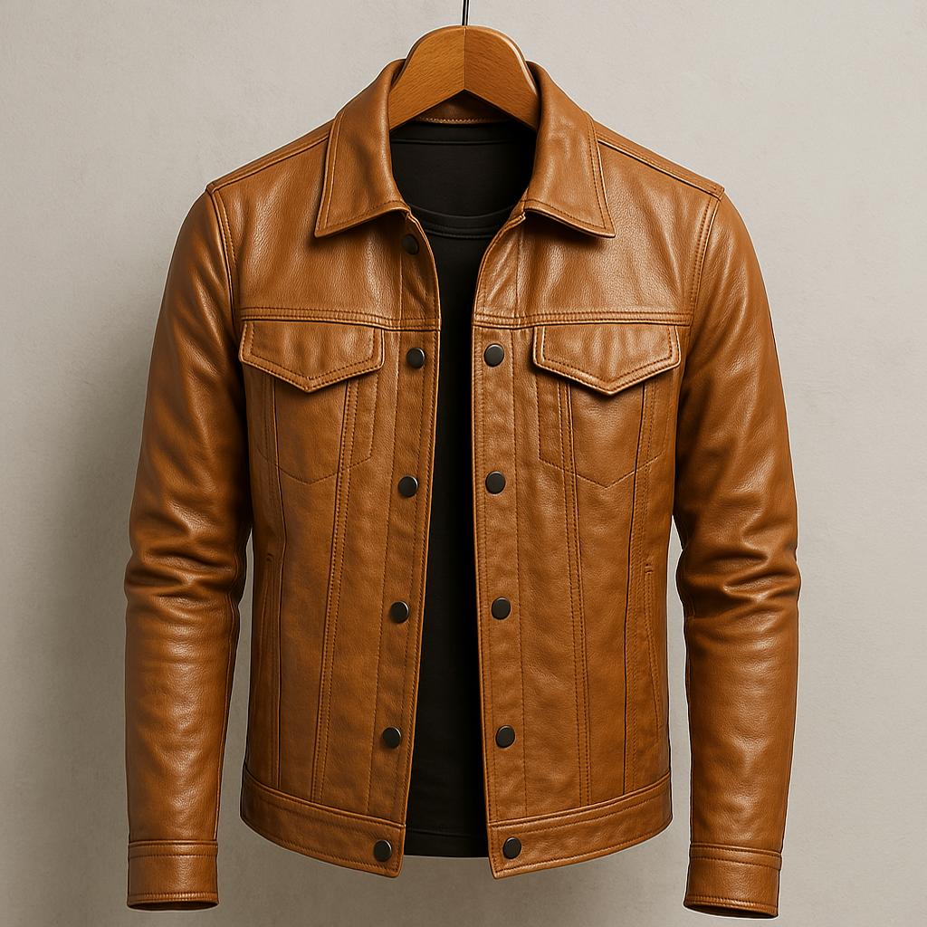 Darius™ | Højkvalitets læderjakke i trendy motorsystil til det perfekte look