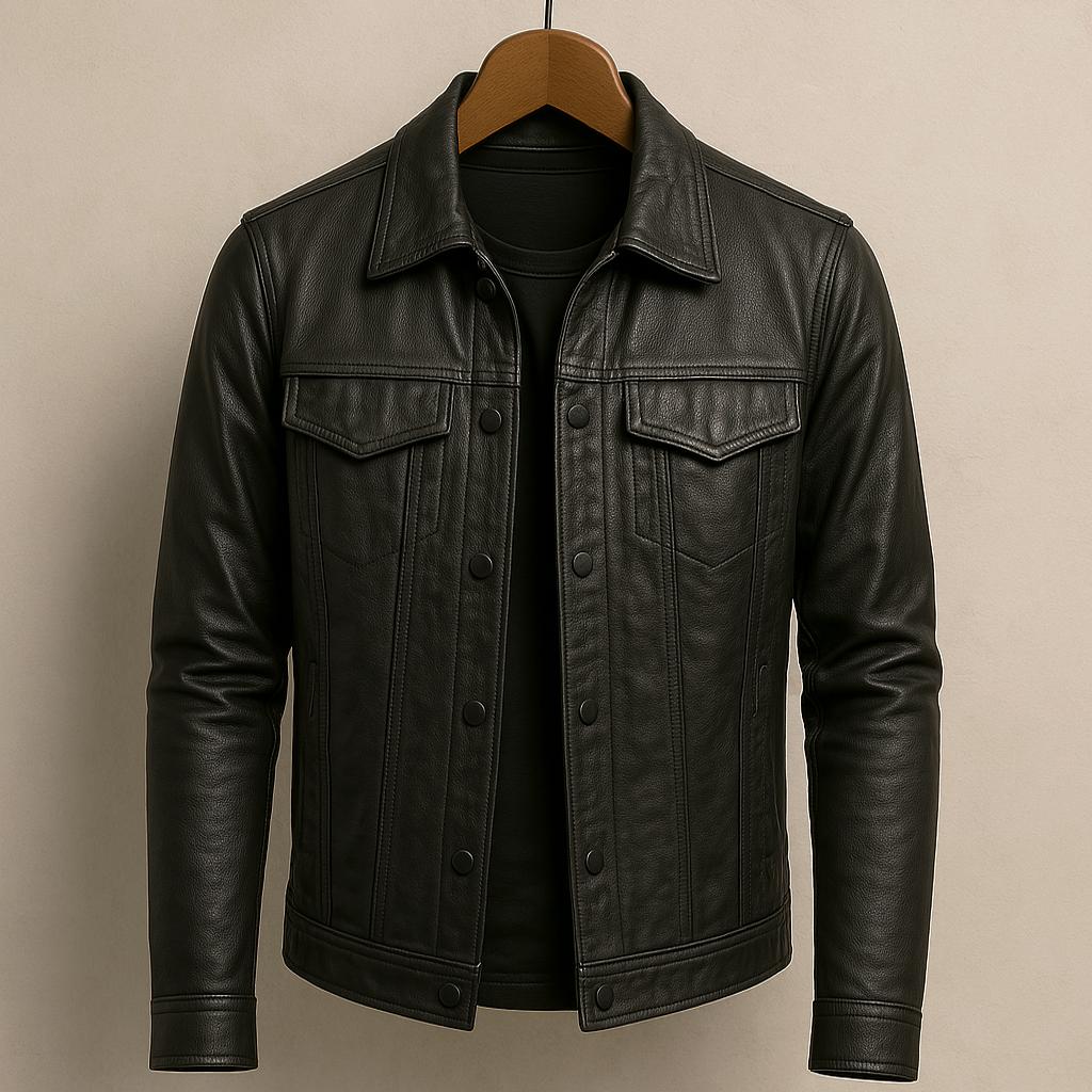 Darius™ | Højkvalitets læderjakke i trendy motorsystil til det perfekte look